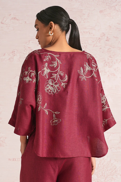 Bloomscape Sasha Merlot Top