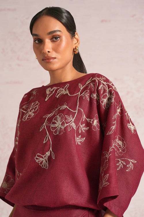 Bloomscape Sasha Merlot Co-ord Set