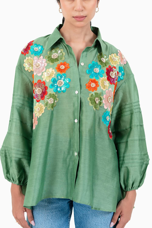 Green Bloom Shirt