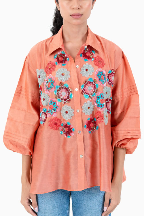 Peach Bloom Shirt