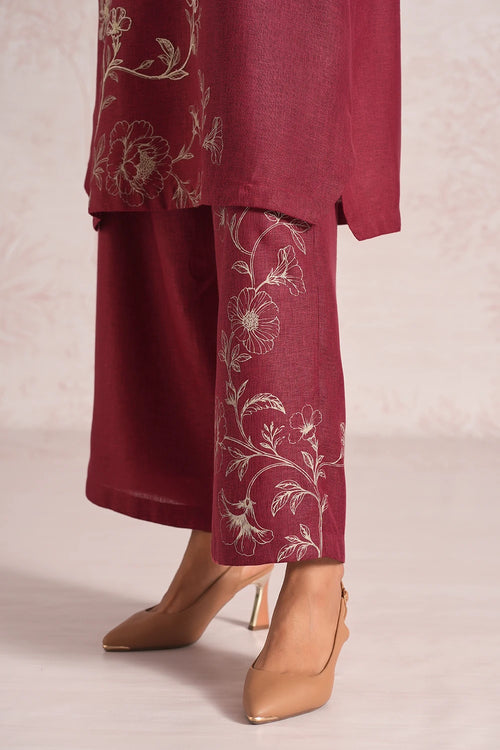 Bloomscape Merlot Kurta Set