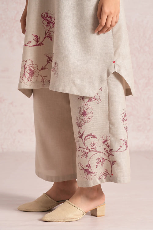 Bloomscape Natural Kurta Set