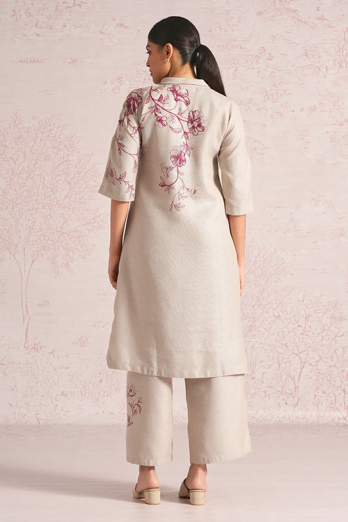 Bloomscape Natural Kurta Set