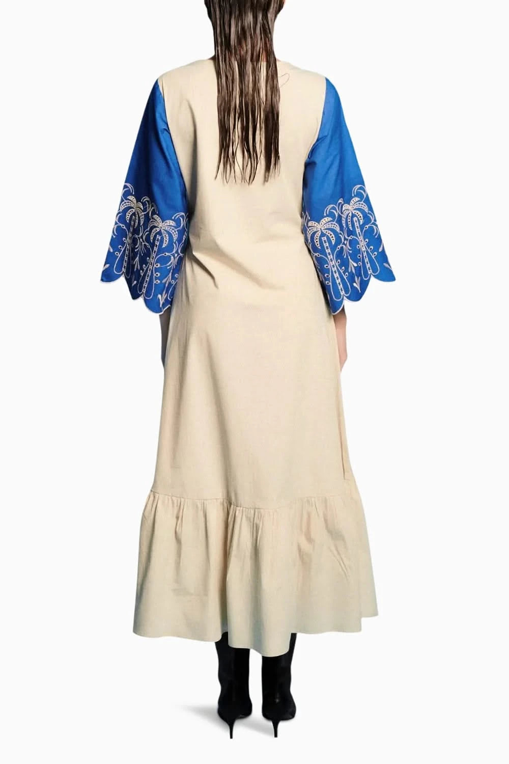 Blue Embellished Long Dress