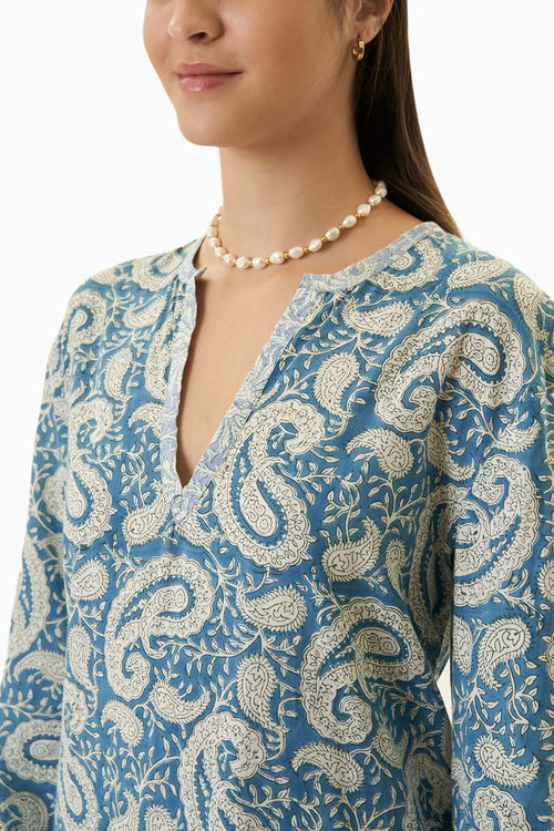 Blue Kashmir Dress