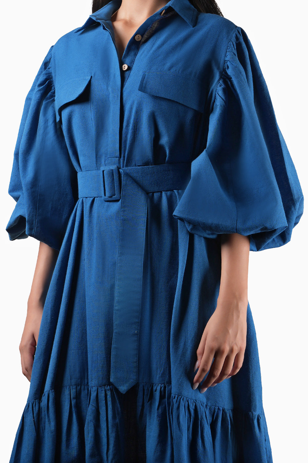 Blue Shirt Kaavya Dress