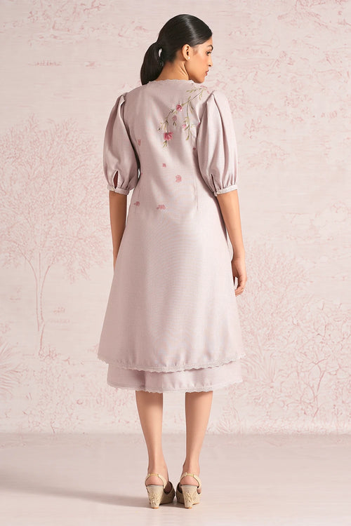 Blush Vines Mauve Elora Dress