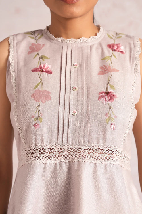 Blush Vines Mauve Peplum Co-ord