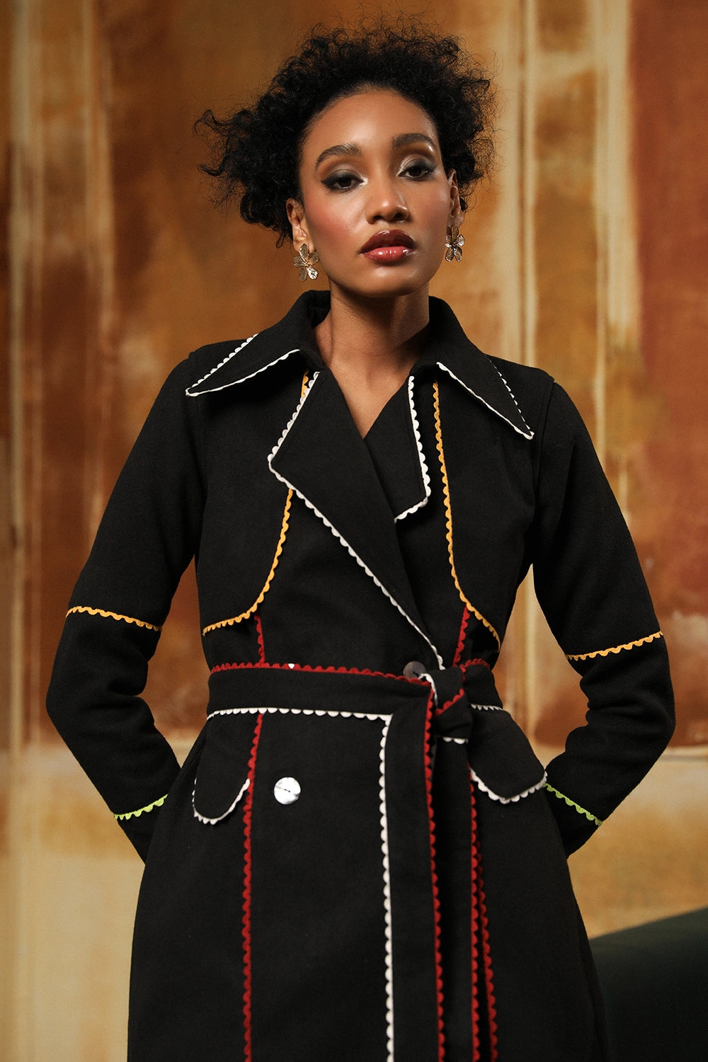 Black Classic Boho Exclusive Trench Coat