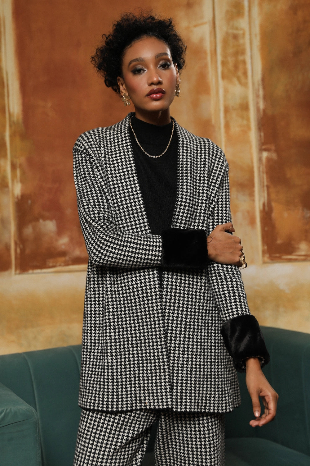 Monochrome Classic Houndstooth Co-ord Set