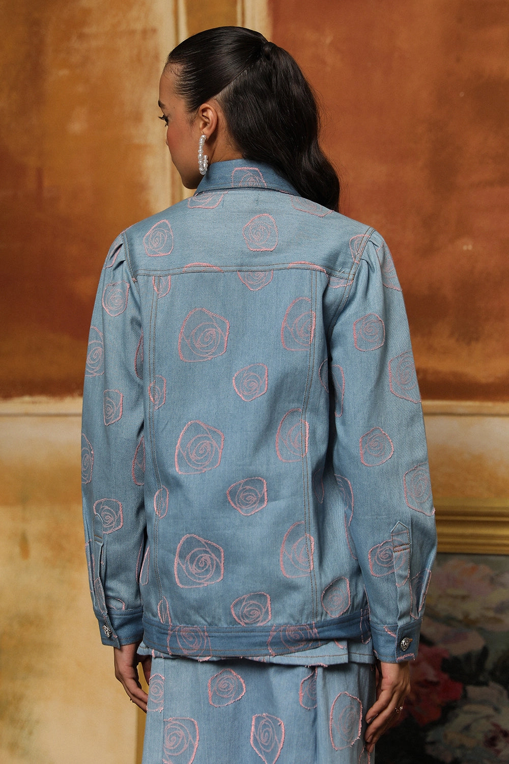 Blue Roseatte Denim Jacket