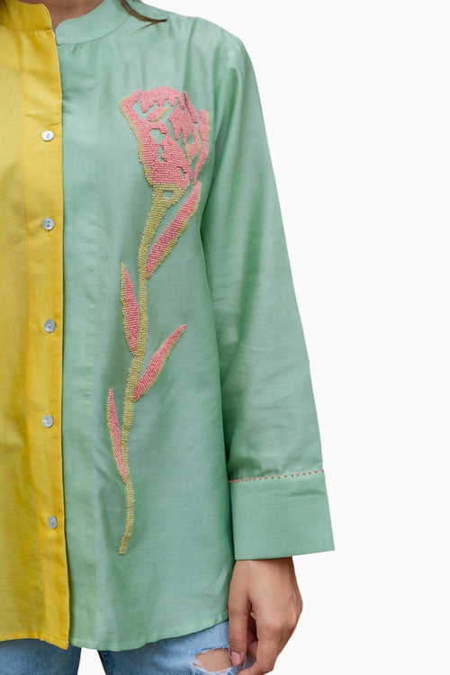 Lime Green and Yellow Bridget Shirt