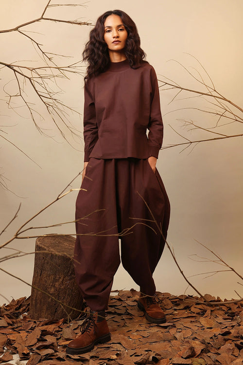 Brown Balloon Pants