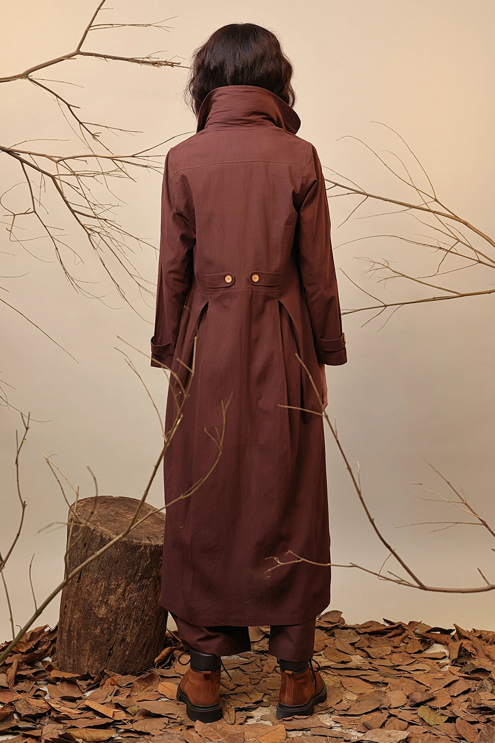 Brown Cali Trench Jacket