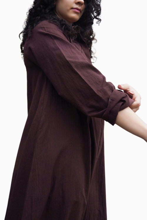 Brown Collar Sleeve Suga Jumpsuit