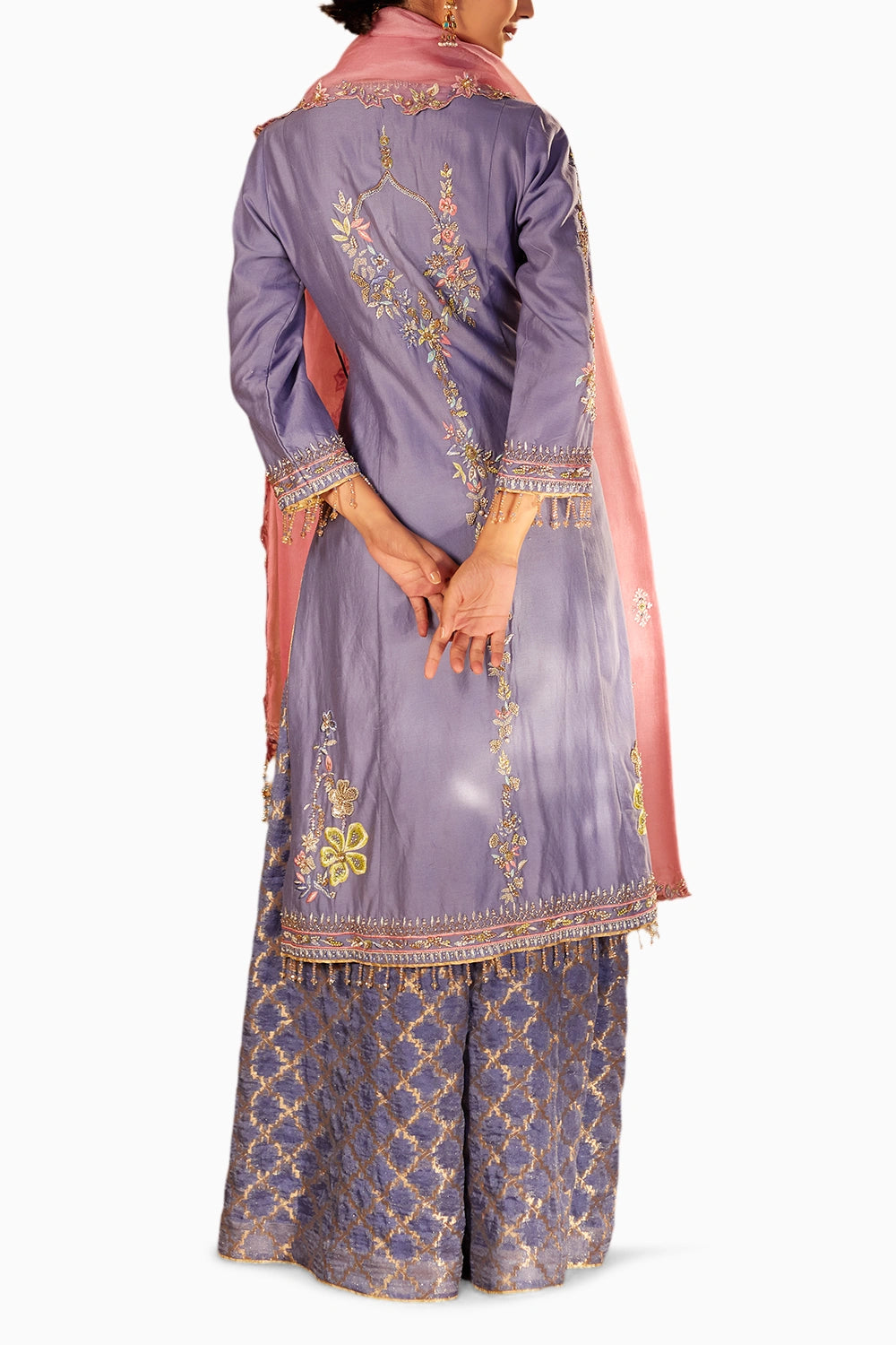 Nusrat Purple Kurta Set