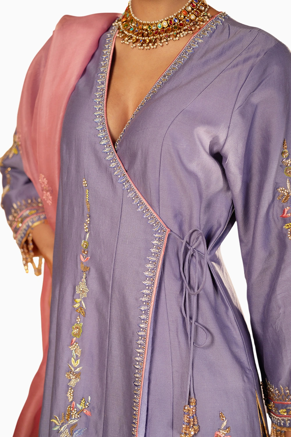 Nusrat Purple Kurta Set