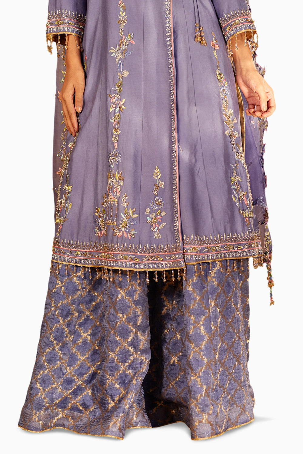 Nusrat Purple Kurta Set