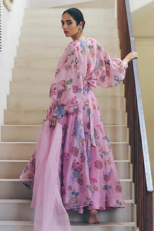 Pink Print Amira Lehenga
