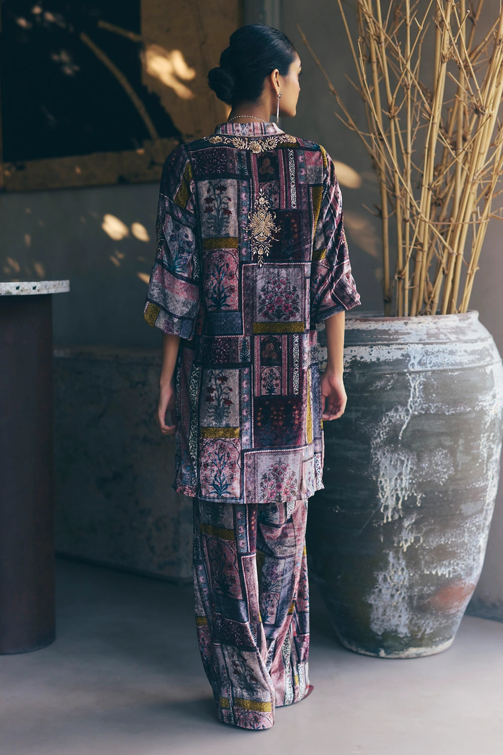 Multi Anaya Velvet Kurta Set