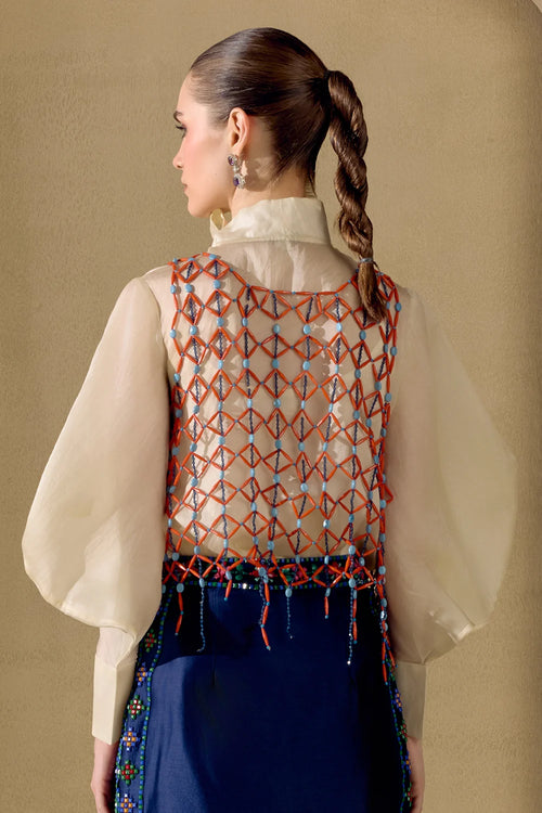 Multicolour Mosaic Mesh Overlay