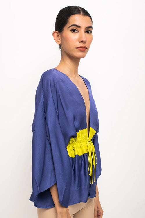 Blue-Neon Short Cape