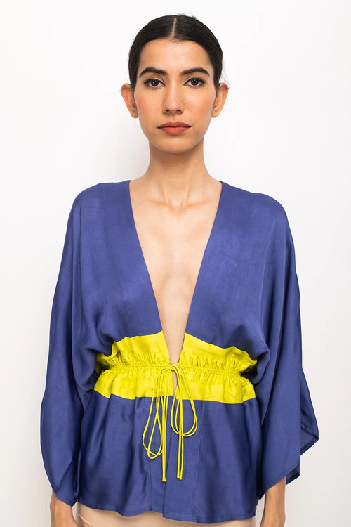 Blue-Neon Short Cape