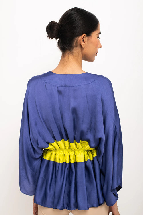 Blue-Neon Short Cape