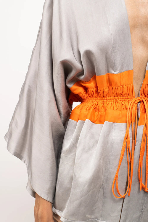 Grey-Orange Short Cape