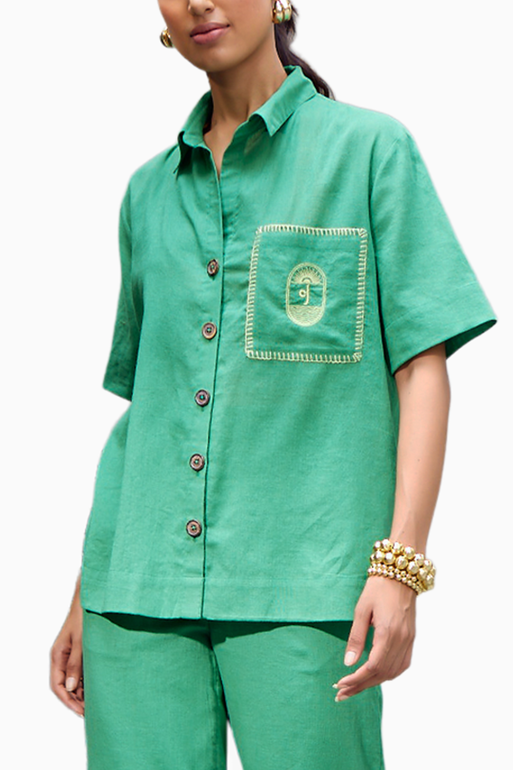 Evening Green Primrose Shirt