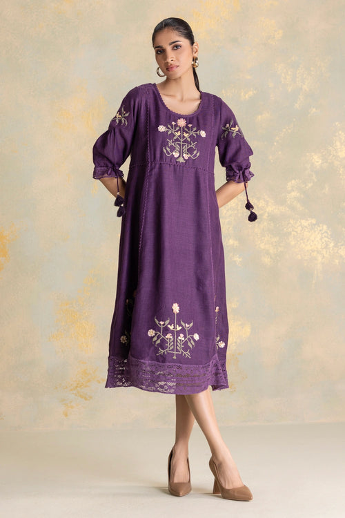 Candlelit Blooms Aubergine Bed Of Roses Dress