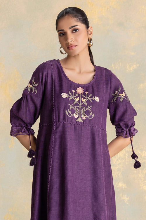 Candlelit Blooms Aubergine Bed Of Roses Dress