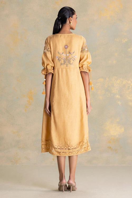 Candlelit Blooms Cashew Bed Of Roses Dress