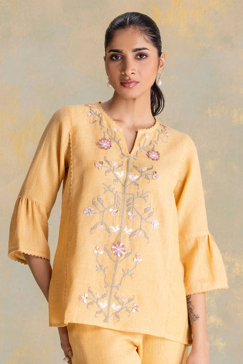 Candlelit Blooms Cashew Nirva Co-ord Set