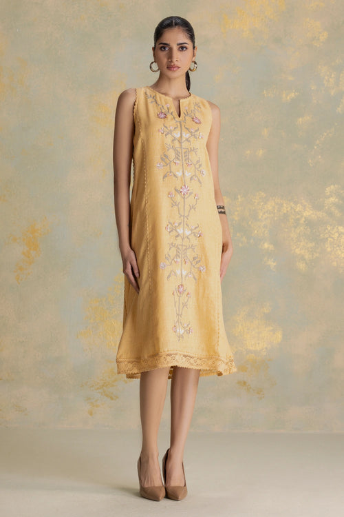Candlelit Blooms Cashew Nirva Dress