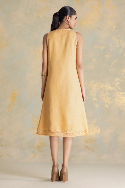 Candlelit Blooms Cashew Nirva Dress