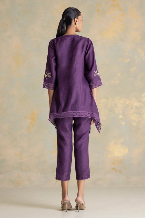 Candlelit Blooms Aubergine Talia Co-ord Set