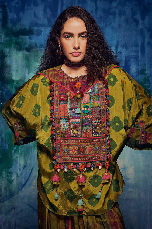 Ruhi Olive Co-ord Set