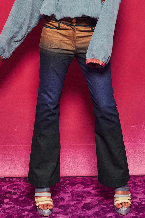 Zina Rust and Indigo Pant