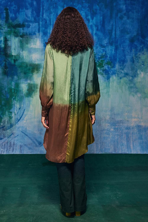 Rasika Teal and Sage Shirt