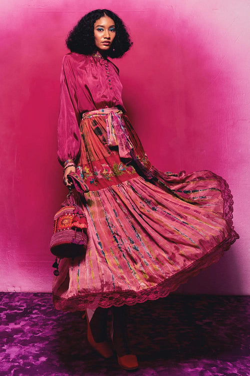 Silk Embroidered Elaa Shirt