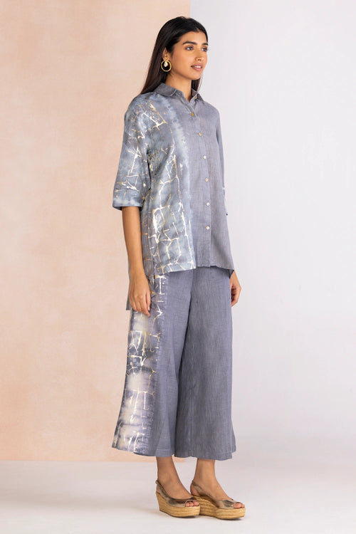 Celestides Oxford Natural Shirt Co-ord Set