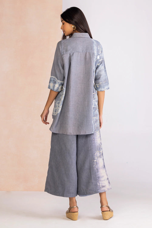 Celestides Oxford Natural Shirt Co-ord Set