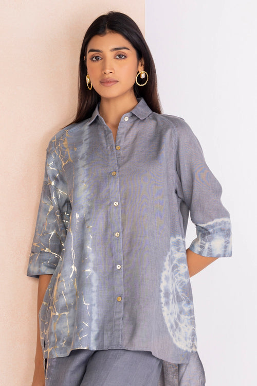 Celestides Oxford Natural Shirt Co-ord Set