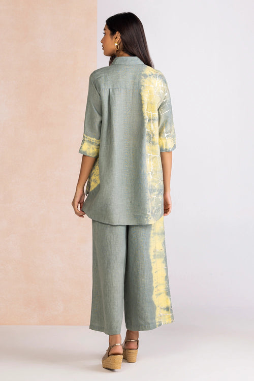 Celestides Jade Yellow Shirt Co-ord Set