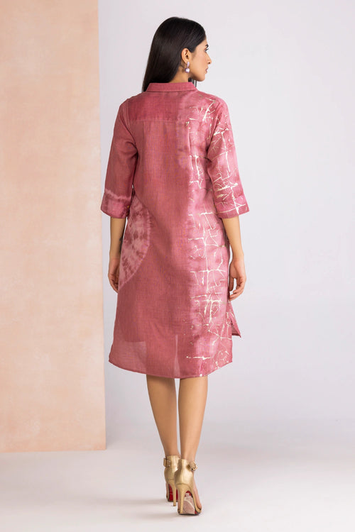 Celestides Onion Blush Shirt Dress