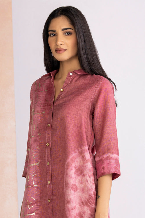 Celestides Onion Blush Shirt Dress