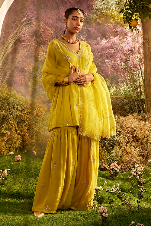Soft Chanderi Garara Set with Dupatta