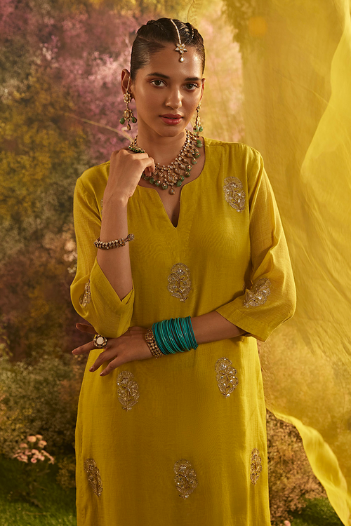 Soft Chanderi Kurta Set with Dupatta