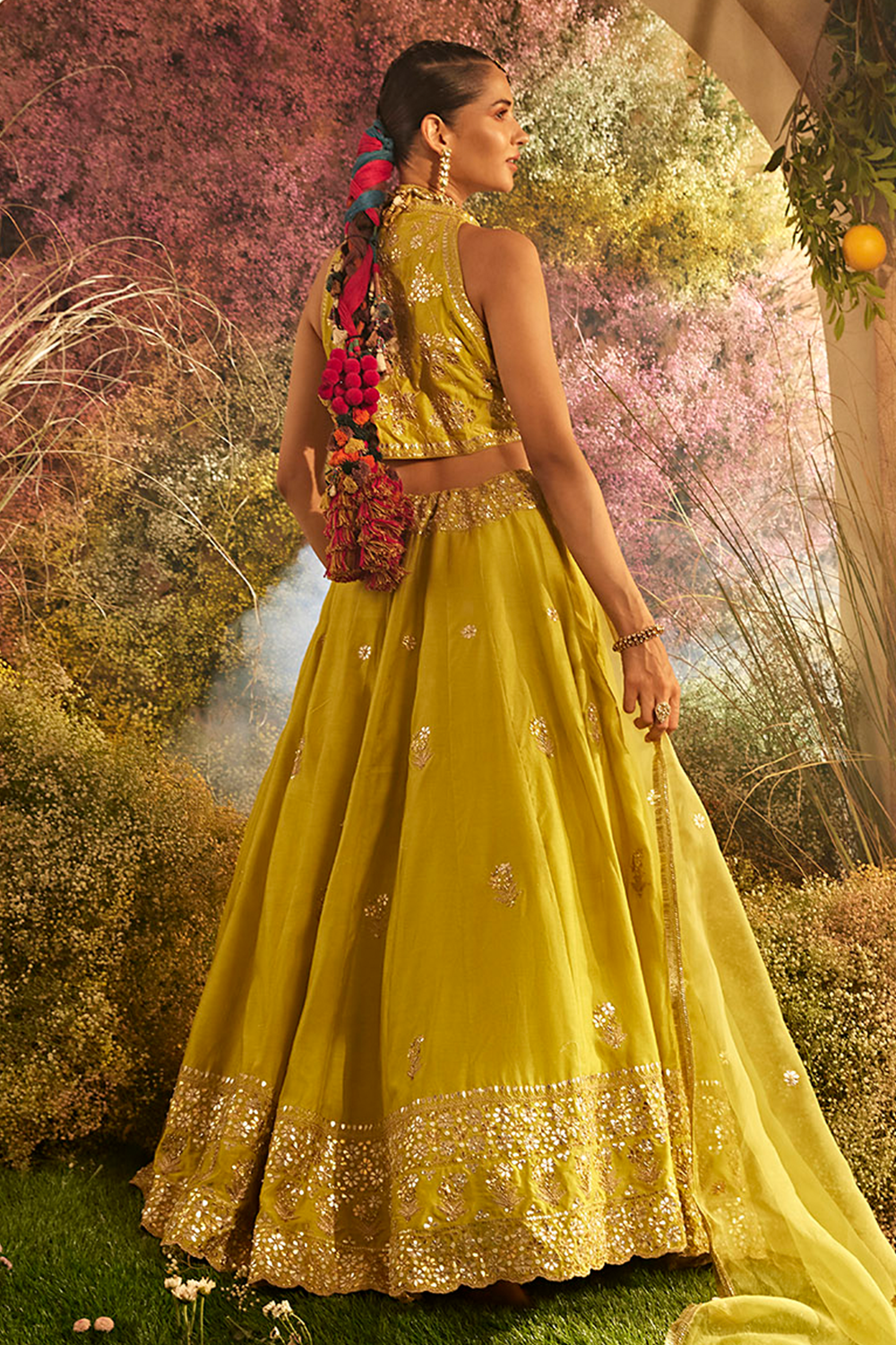 Silk Chanderi Lehenga Set